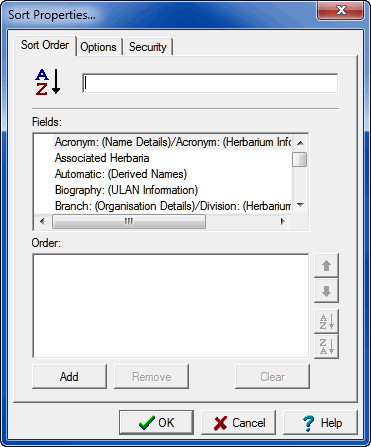 Sort Properties